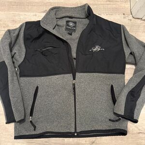 Budweiser Men's Grey and Black Jacket